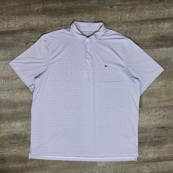 Vineyard Vines Other - Vineyard Vines Sankaty Polo Red Blue White Stripe Performance XXL